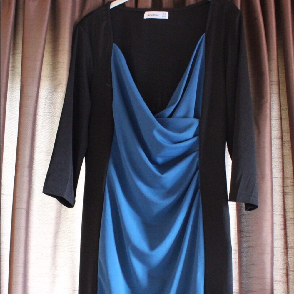 Nextmia blue and black dress. Size 18
